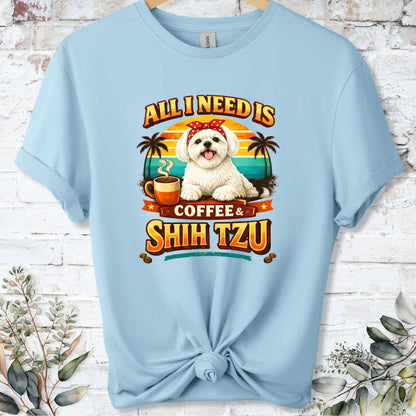 Coffee & Shih Tzu #1, unisex T shirt