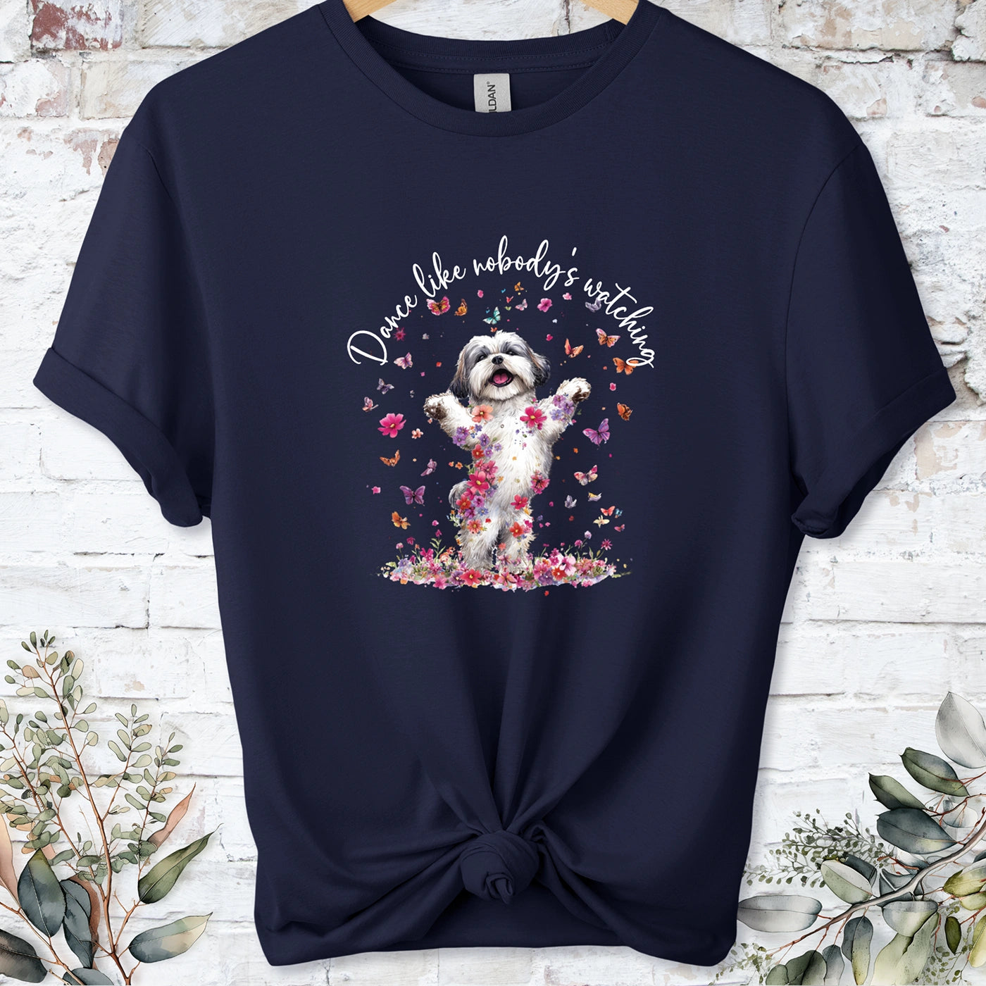 Shih Tzu #1 "Dance like nobody's watching" unisex T shirt
