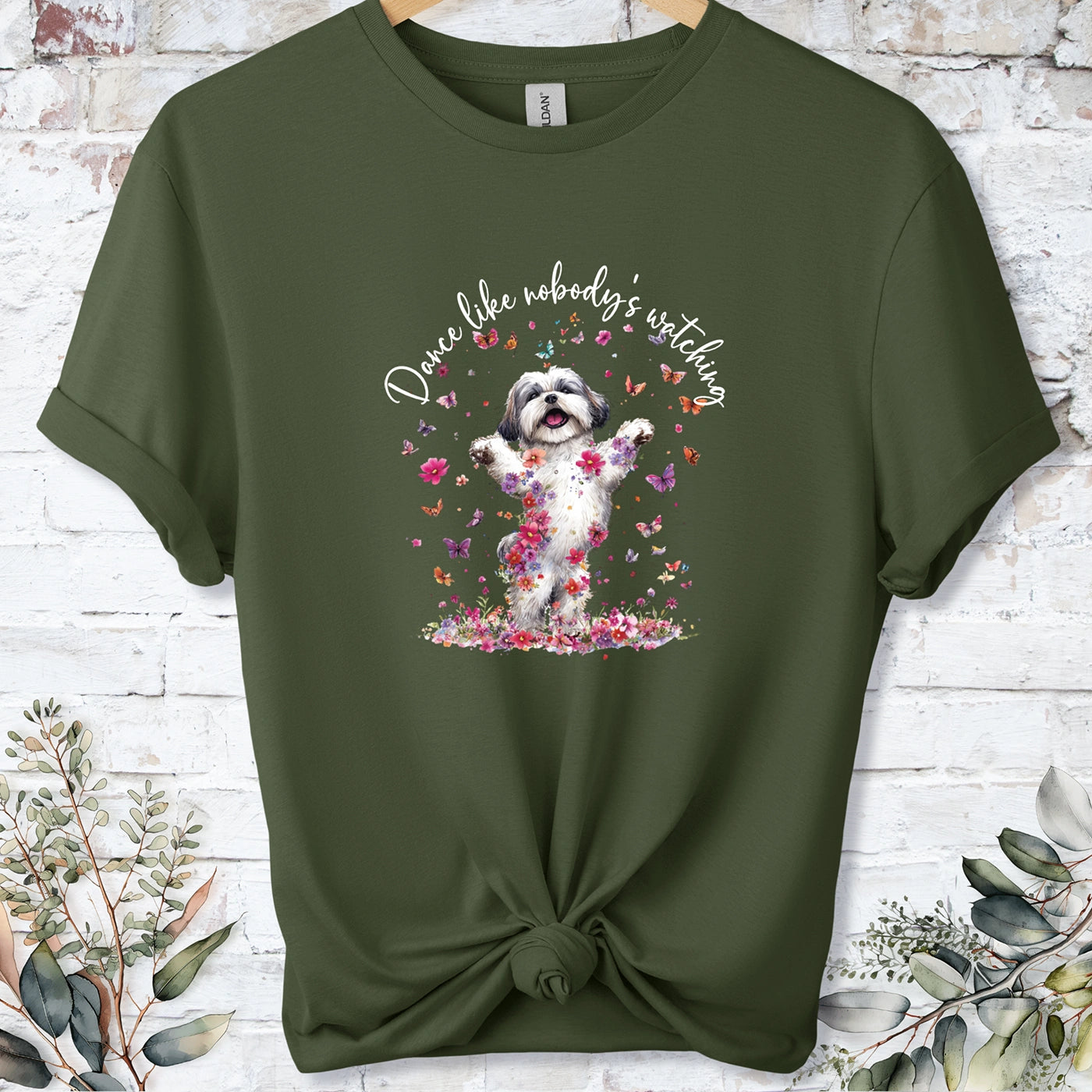 Shih Tzu #1 "Dance like nobody's watching" unisex T shirt
