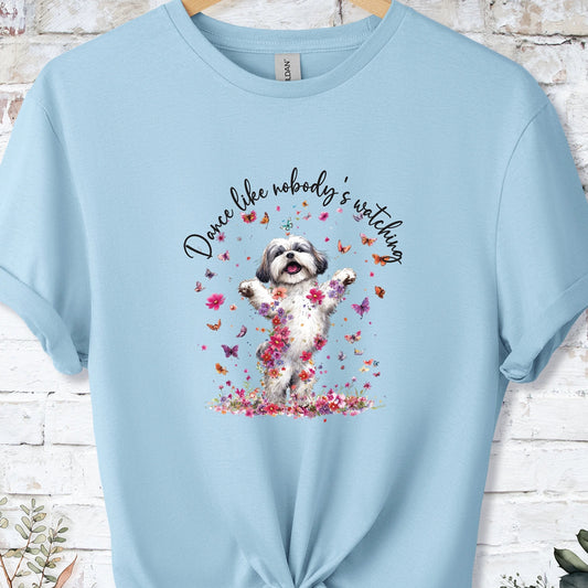 Shih Tzu #1 "Dance like nobody's watching" unisex T shirt