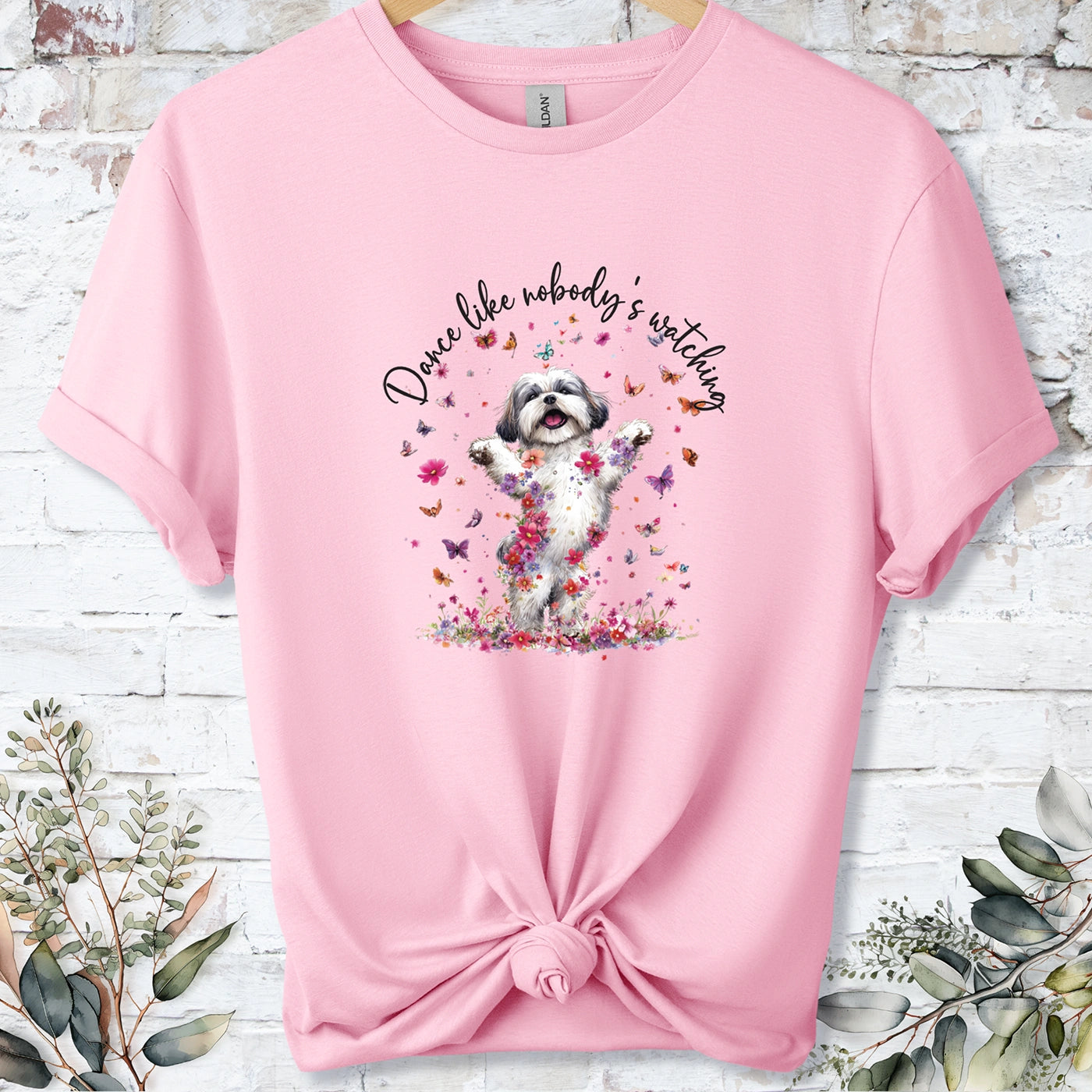 Shih Tzu #1 "Dance like nobody's watching" unisex T shirt