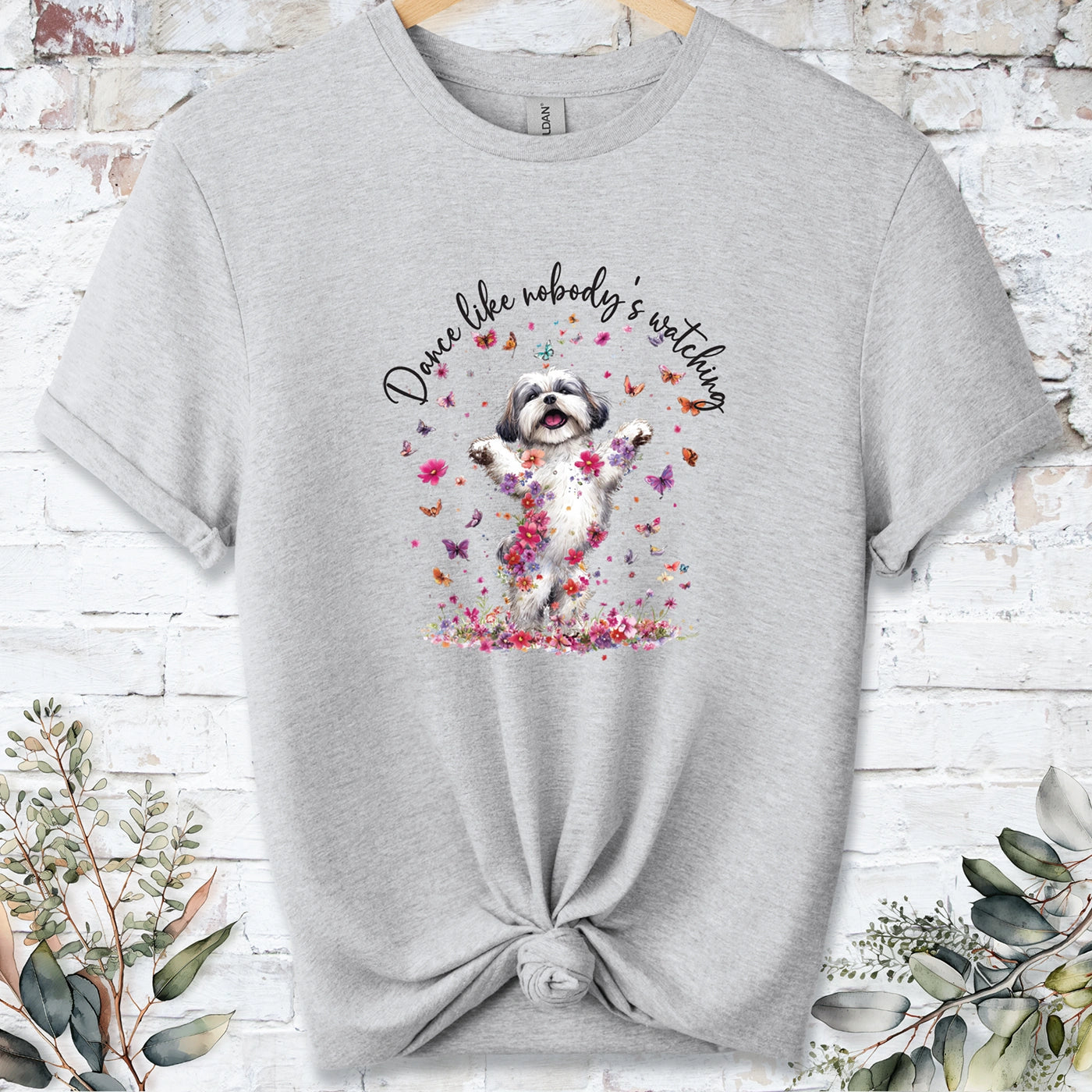 Shih Tzu #1 "Dance like nobody's watching" unisex T shirt