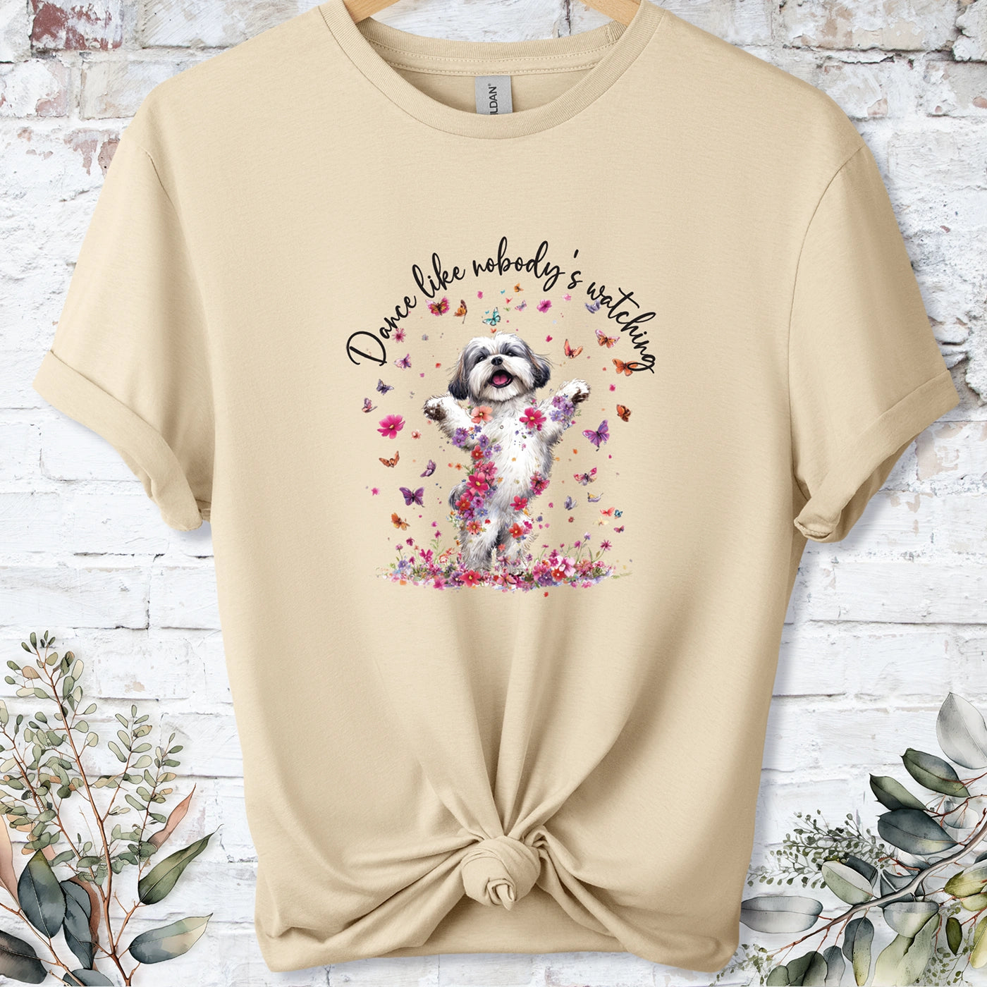 Shih Tzu #1 "Dance like nobody's watching" unisex T shirt