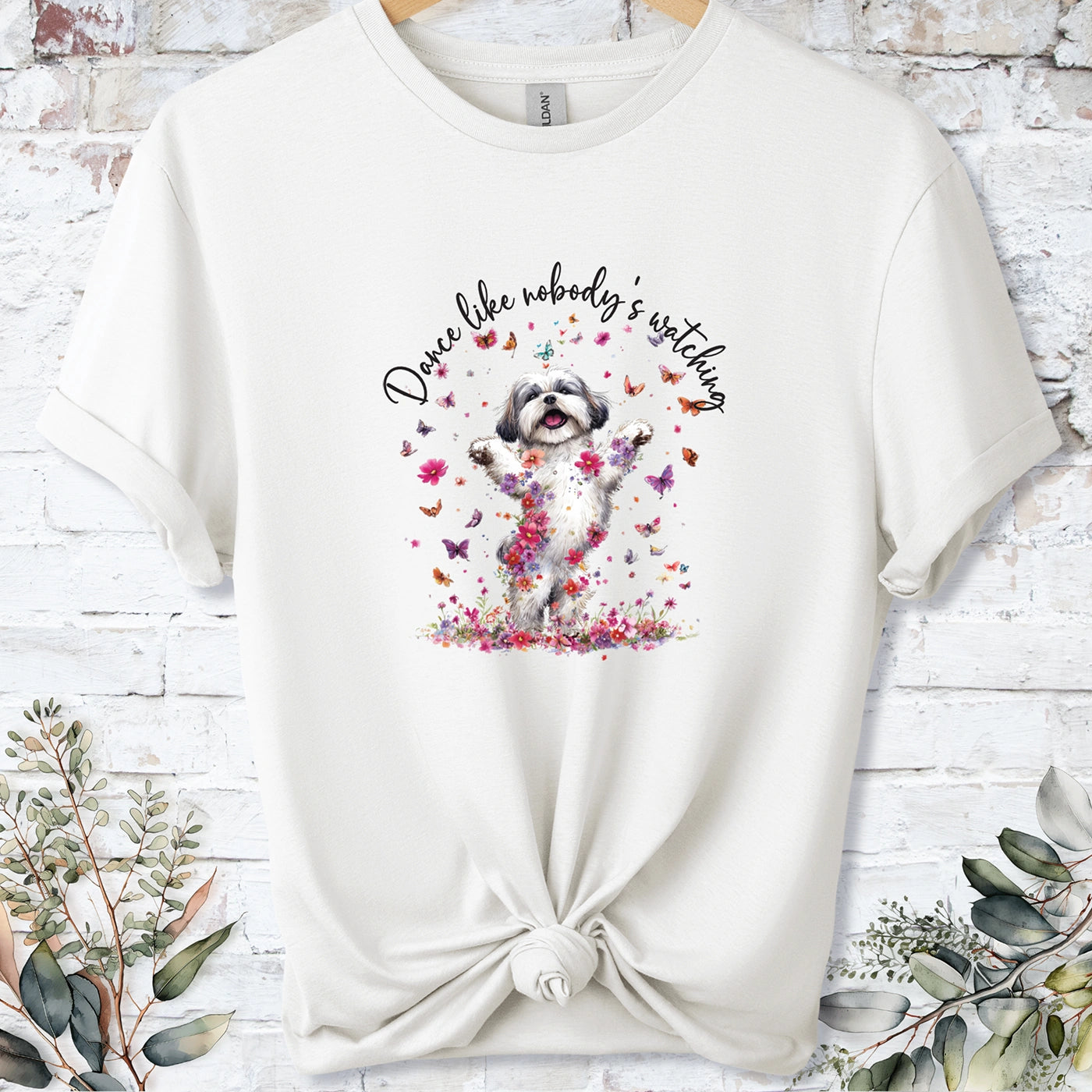 Shih Tzu #1 "Dance like nobody's watching" unisex T shirt