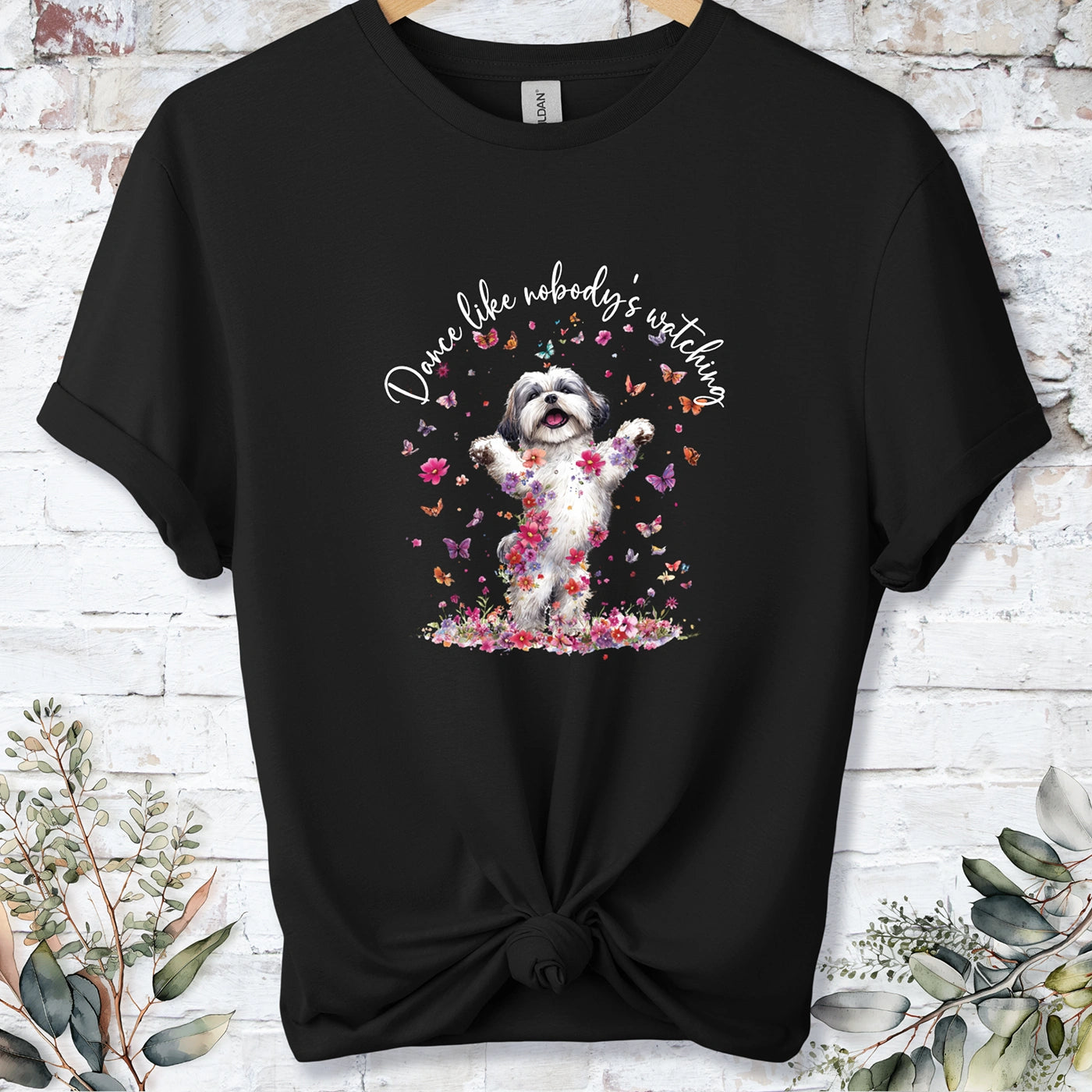 Shih Tzu #1 "Dance like nobody's watching" unisex T shirt