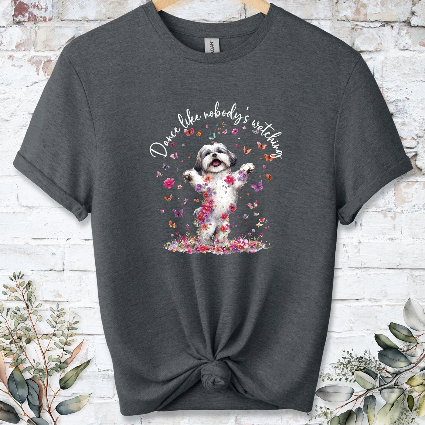 Shih Tzu #1 "Dance like nobody's watching" unisex T shirt