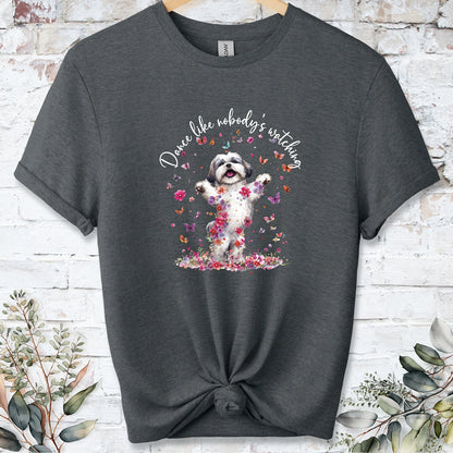 Shih Tzu #1 "Dance like nobody's watching" unisex T shirt