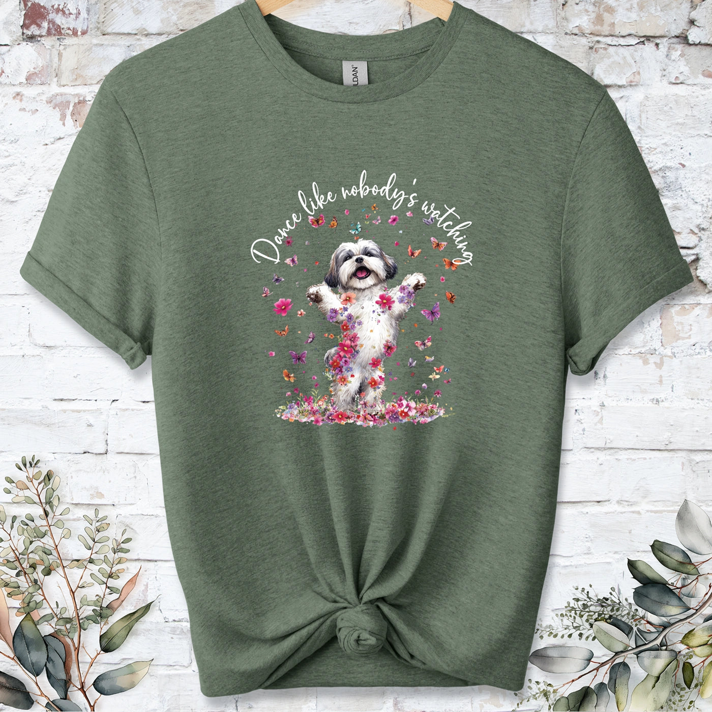 Shih Tzu #1 "Dance like nobody's watching" unisex T shirt