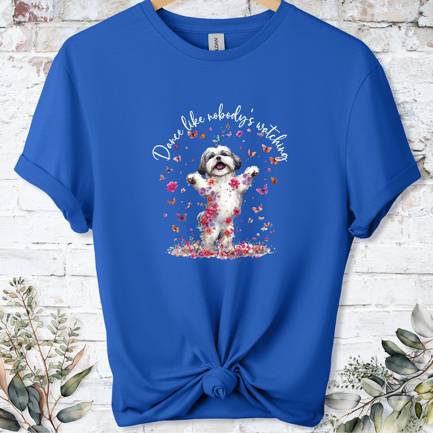 Shih Tzu #1 "Dance like nobody's watching" unisex T shirt