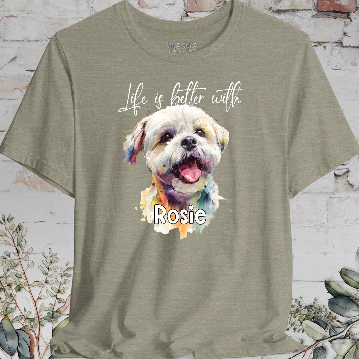 Shih Tzu #1 'Life is better with'  Personalized T shirt