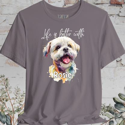 Shih Tzu #1 'Life is better with'  Personalized T shirt