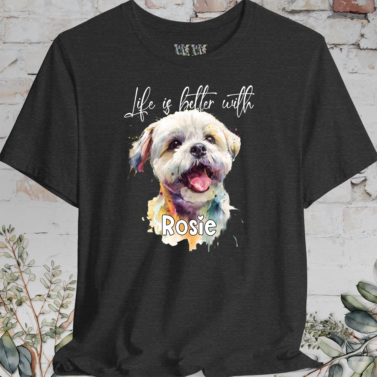 Shih Tzu #1 'Life is better with'  Personalized T shirt