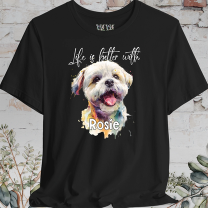Shih Tzu #1 'Life is better with'  Personalized T shirt