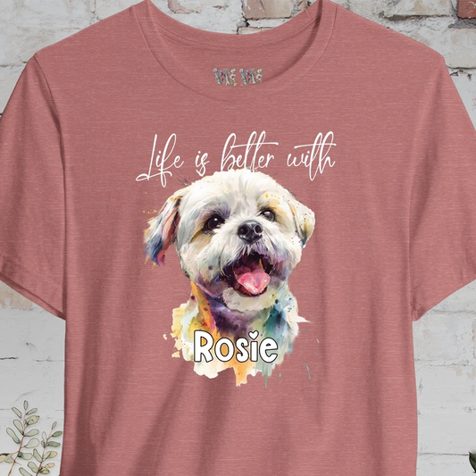 Shih Tzu #1 'Life is better with'  Personalized T shirt