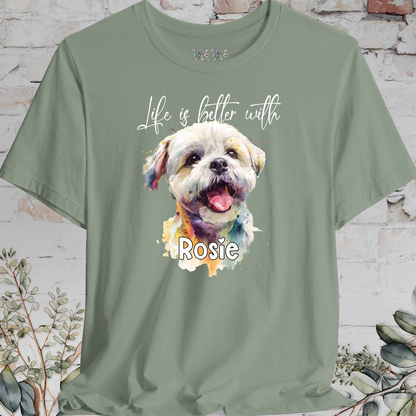 Shih Tzu #1 'Life is better with'  Personalized T shirt