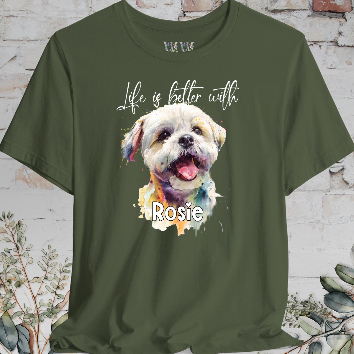 Shih Tzu #1 'Life is better with'  Personalized T shirt