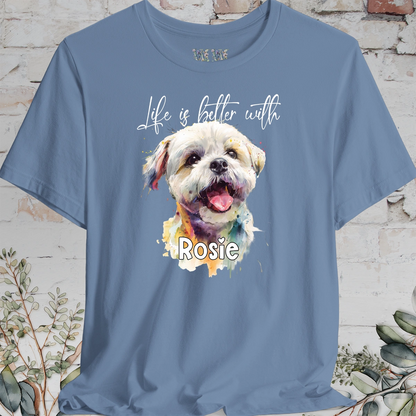 Shih Tzu #1 'Life is better with'  Personalized T shirt
