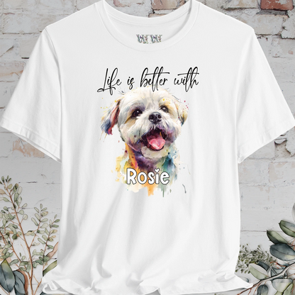 Shih Tzu #1 'Life is better with'  Personalized T shirt