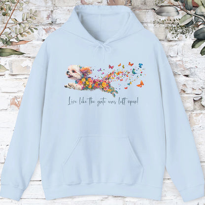 Shih Tzu #1 Live like the gate was left open, Unisex Hooded Sweatshirt