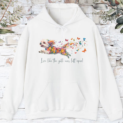Shih Tzu #1 Live like the gate was left open, Unisex Hooded Sweatshirt