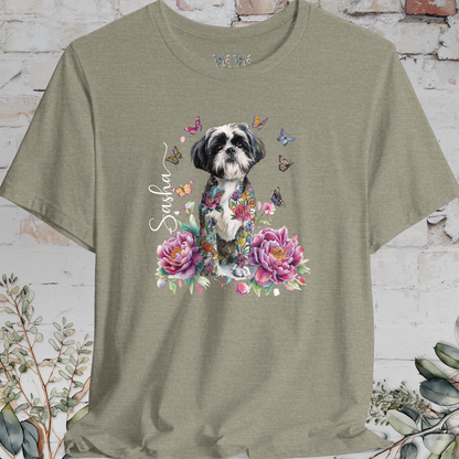 Shih Tzu #3 Peony Butterfly T shirt