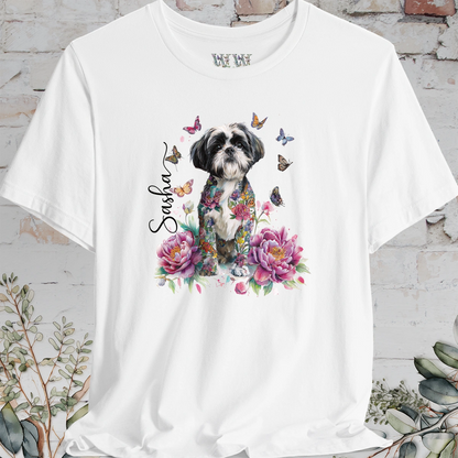 Shih Tzu #3 Peony Butterfly T shirt