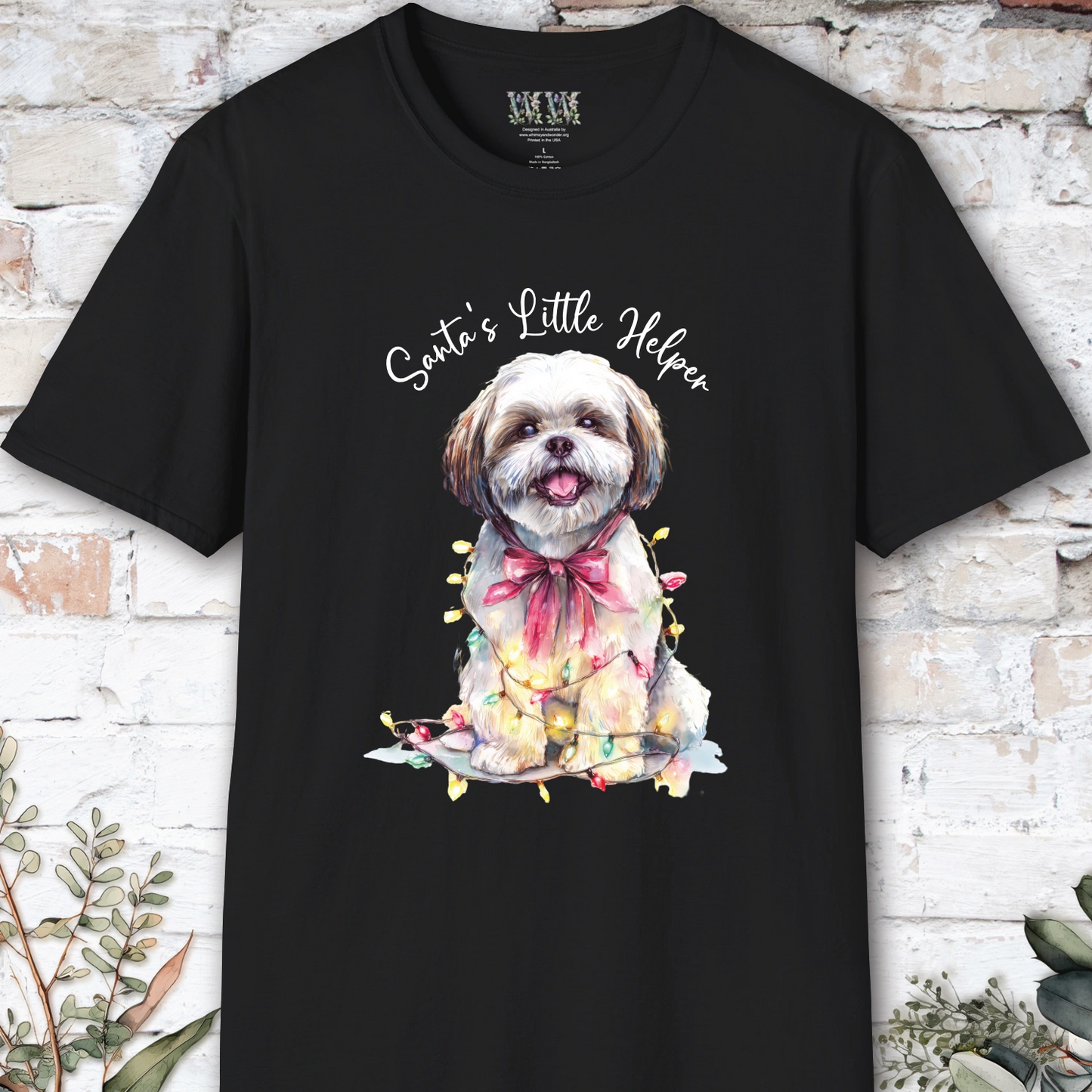 Shih Tzu #1 Santa's little helper. unisex T shirt