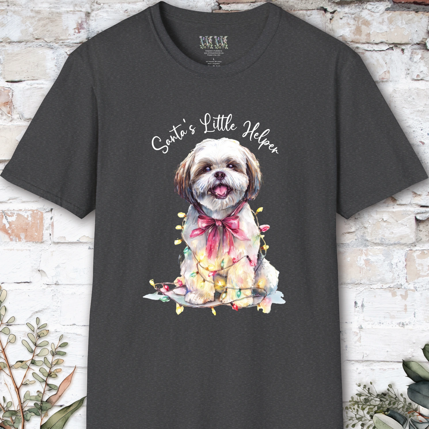 Shih Tzu #1 Santa's little helper. unisex T shirt