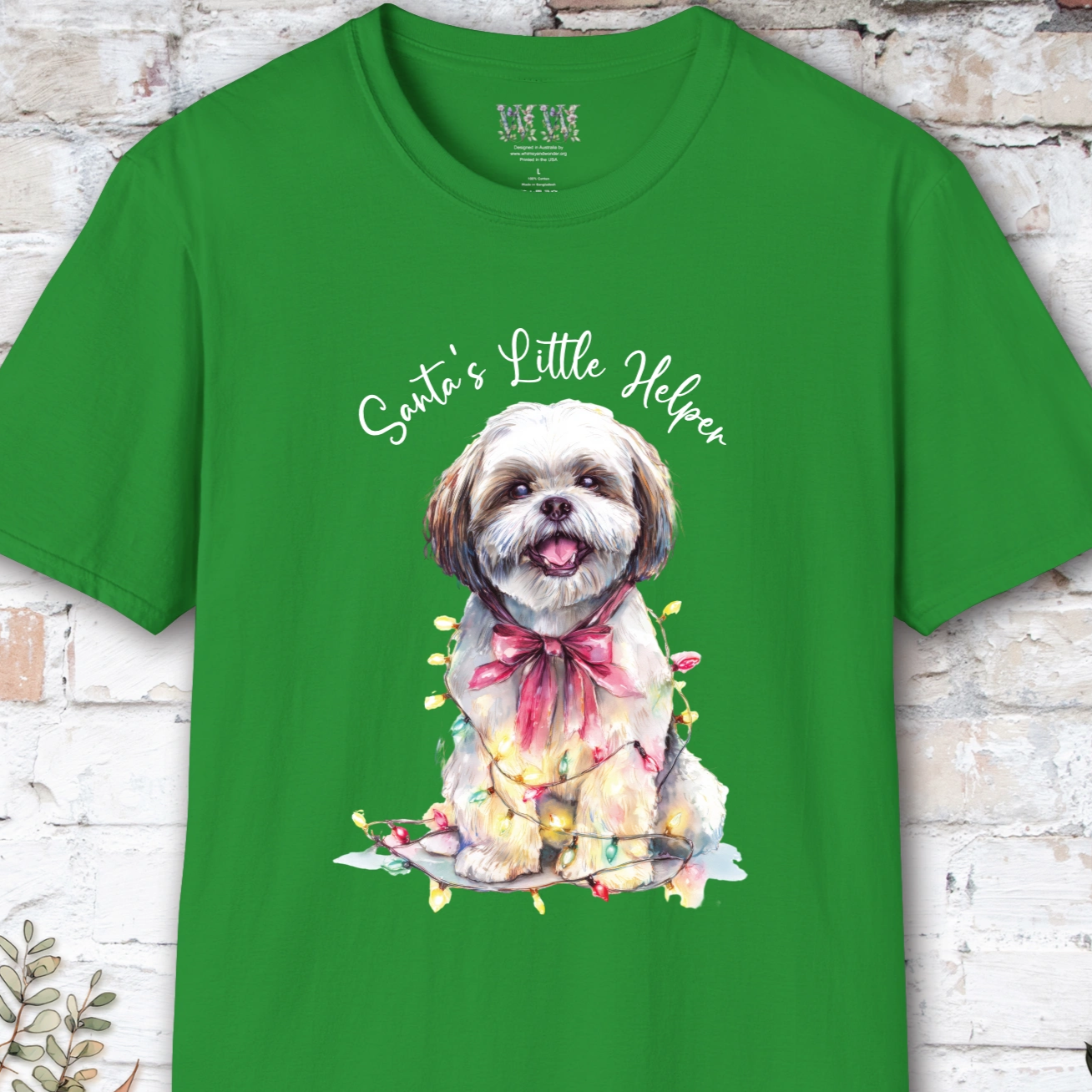 Shih Tzu #1 Santa's little helper. unisex T shirt