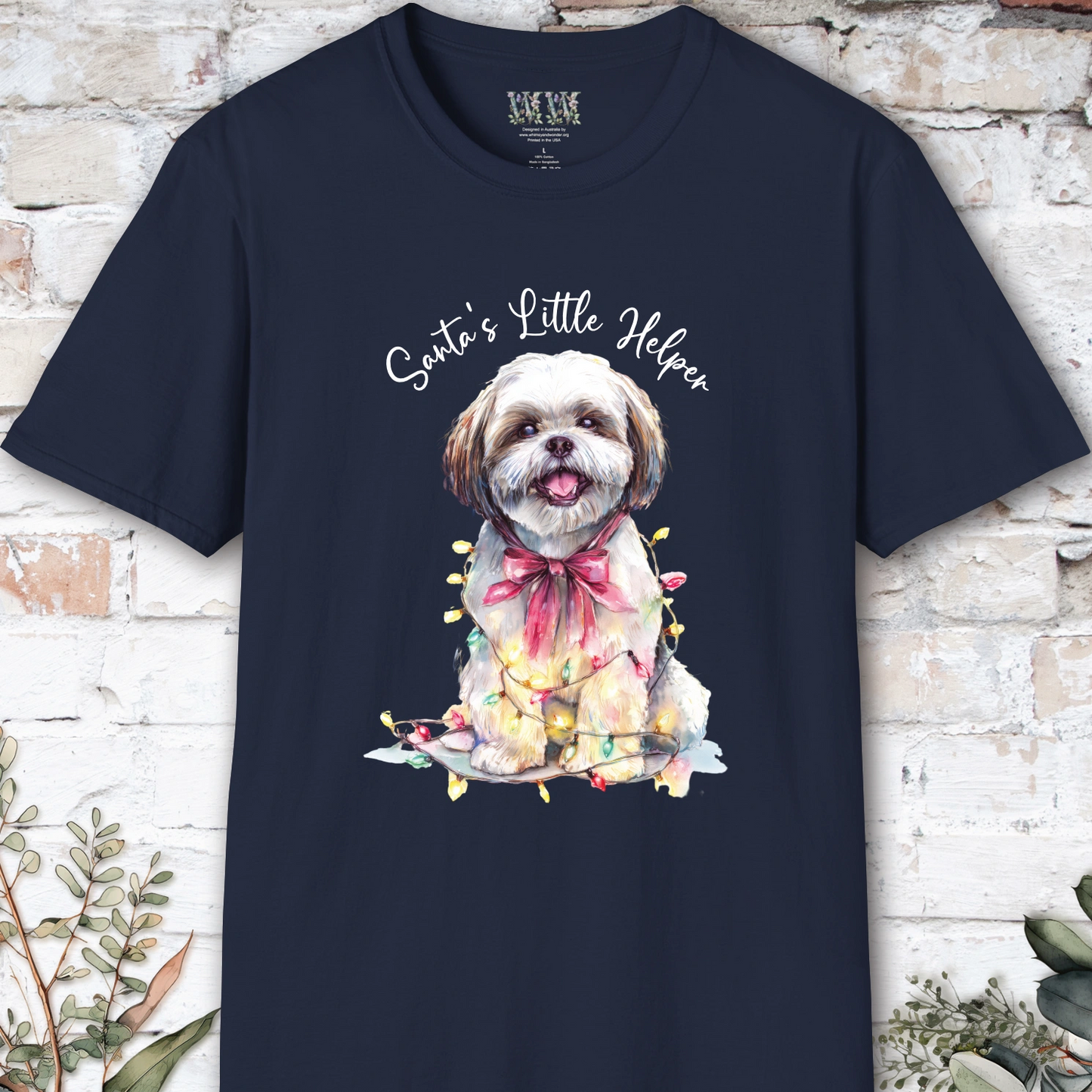 Shih Tzu #1 Santa's little helper. unisex T shirt
