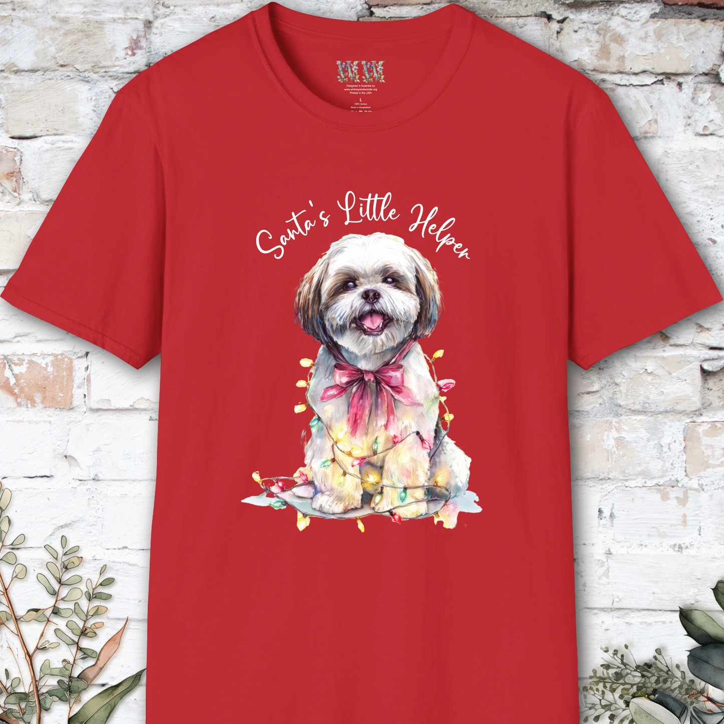 Shih Tzu #1 Santa's little helper. unisex T shirt