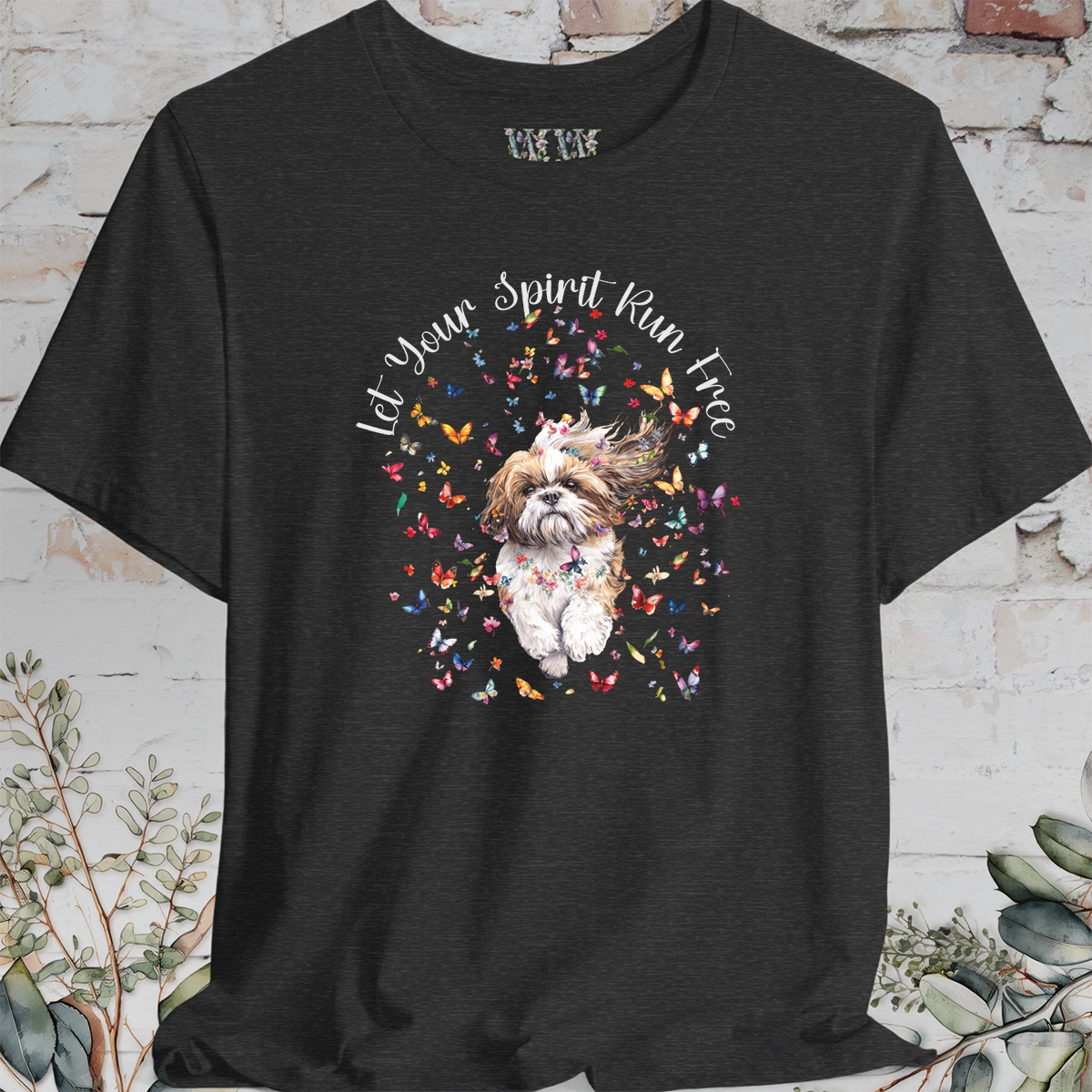 Shih Tzu #1 'Let your spirit run free' T shirt