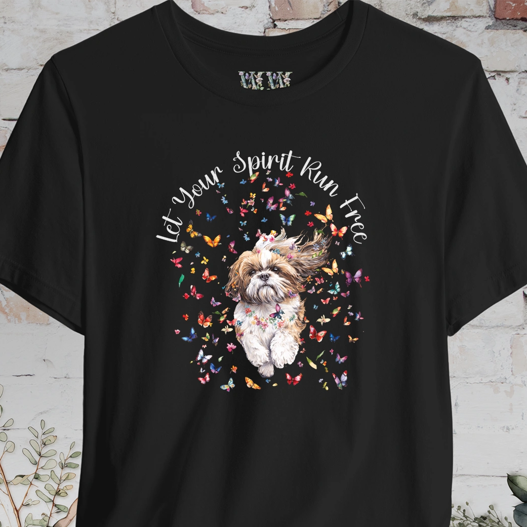 Shih Tzu #1 'Let your spirit run free' T shirt