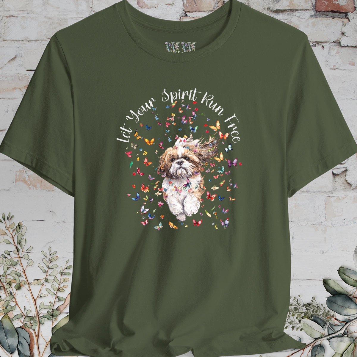 Shih Tzu #1 'Let your spirit run free' T shirt