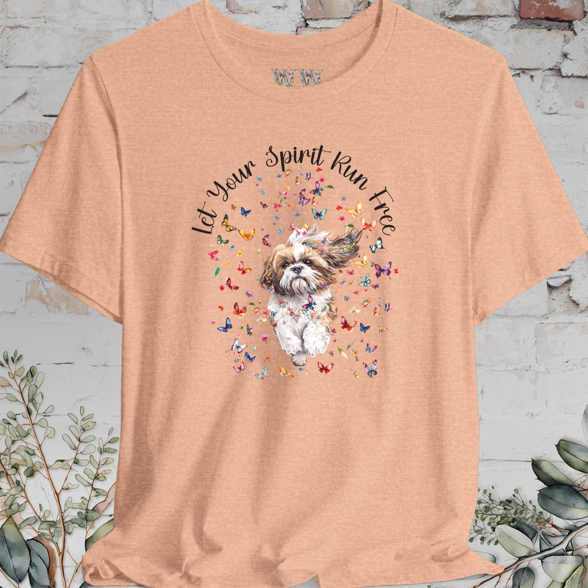 Shih Tzu #1 'Let your spirit run free' T shirt