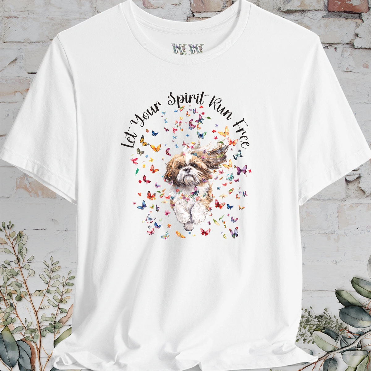 Shih Tzu #1 'Let your spirit run free' T shirt