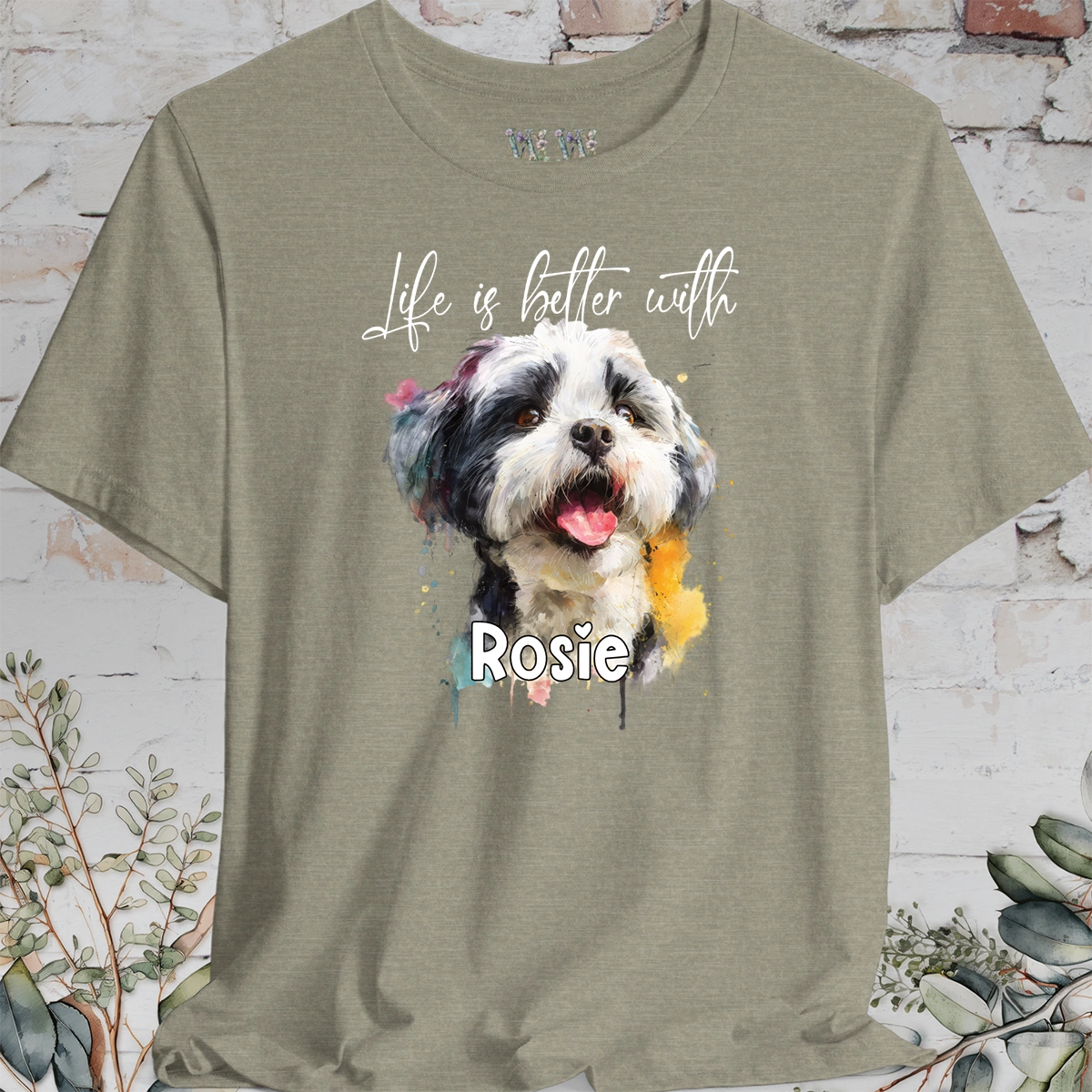 Shih Tzu #2 'Life is better with'  Personalized T shirt