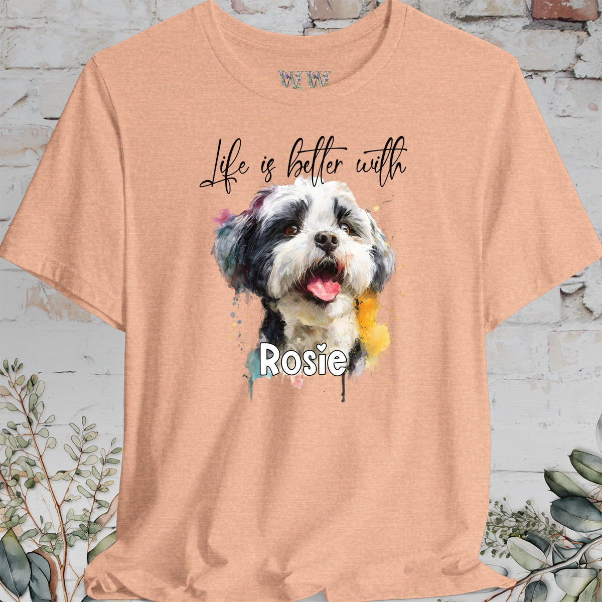 Shih Tzu #2 'Life is better with'  Personalized T shirt