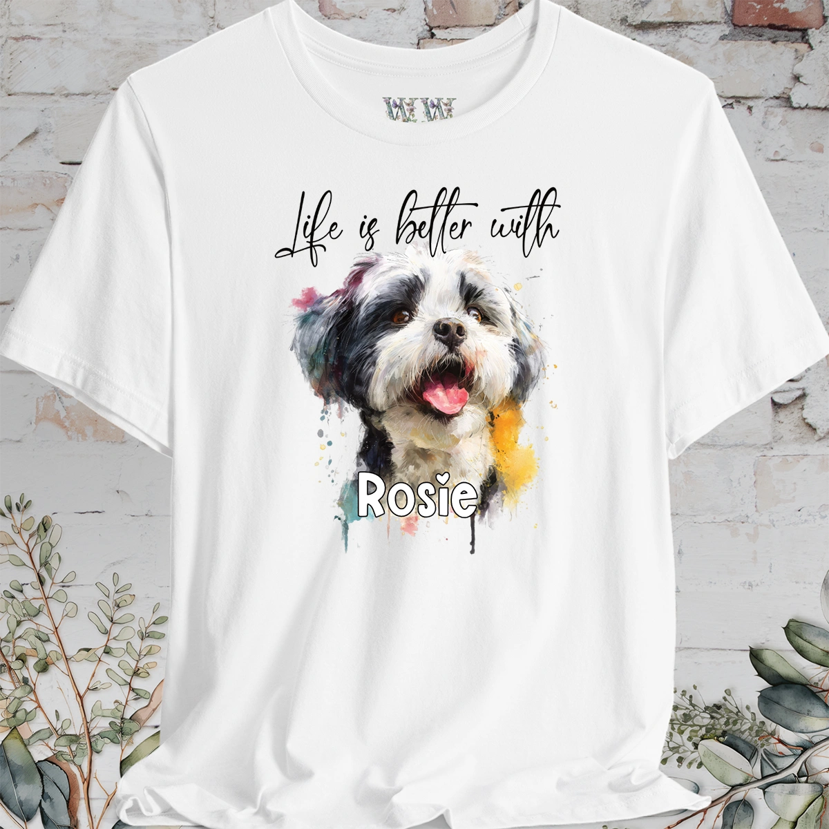 Shih Tzu #2 'Life is better with'  Personalized T shirt