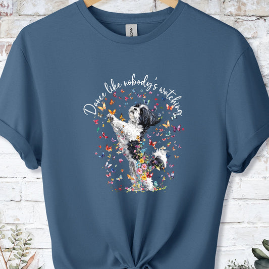 Shih Tzu #3 "Dance like nobody's watching" unisex T shirt