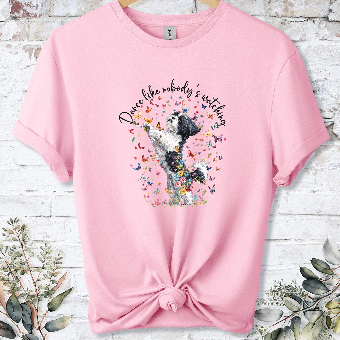 Shih Tzu #3 "Dance like nobody's watching" unisex T shirt