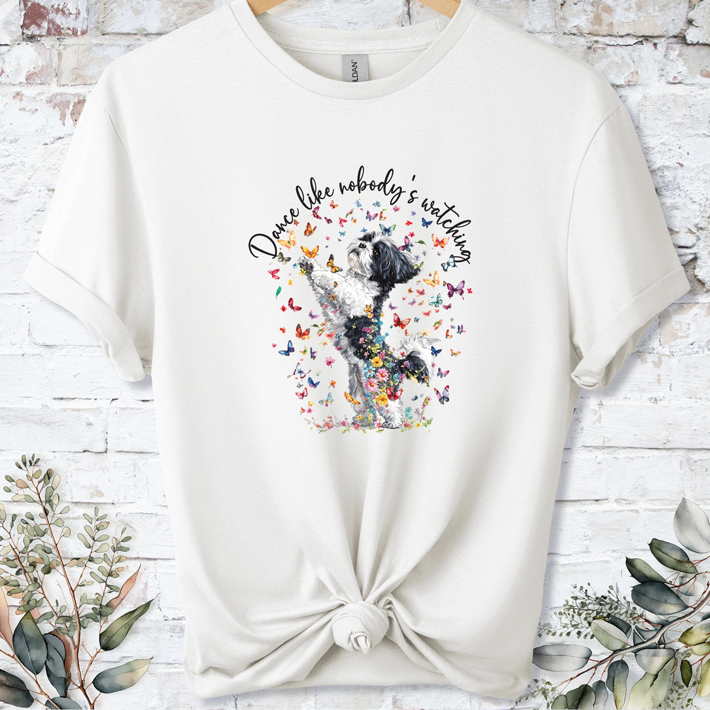 Shih Tzu #3 "Dance like nobody's watching" unisex T shirt