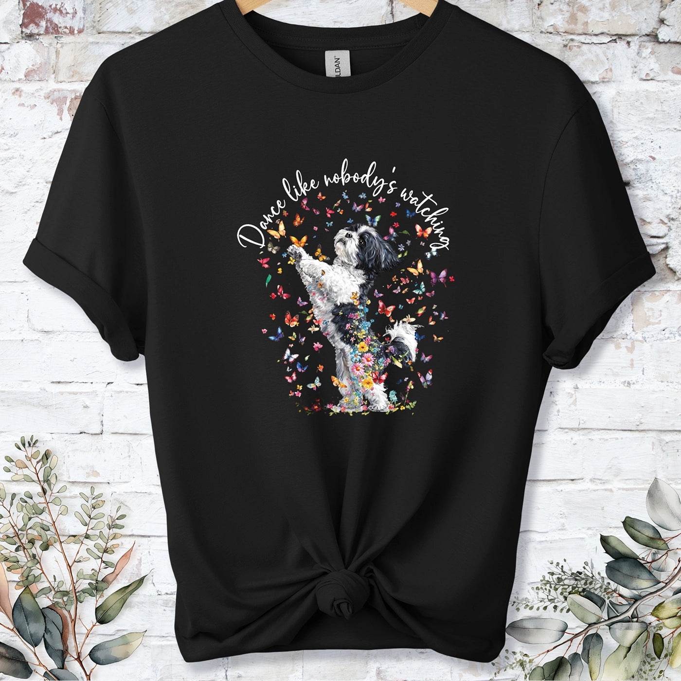 Shih Tzu #3 "Dance like nobody's watching" unisex T shirt