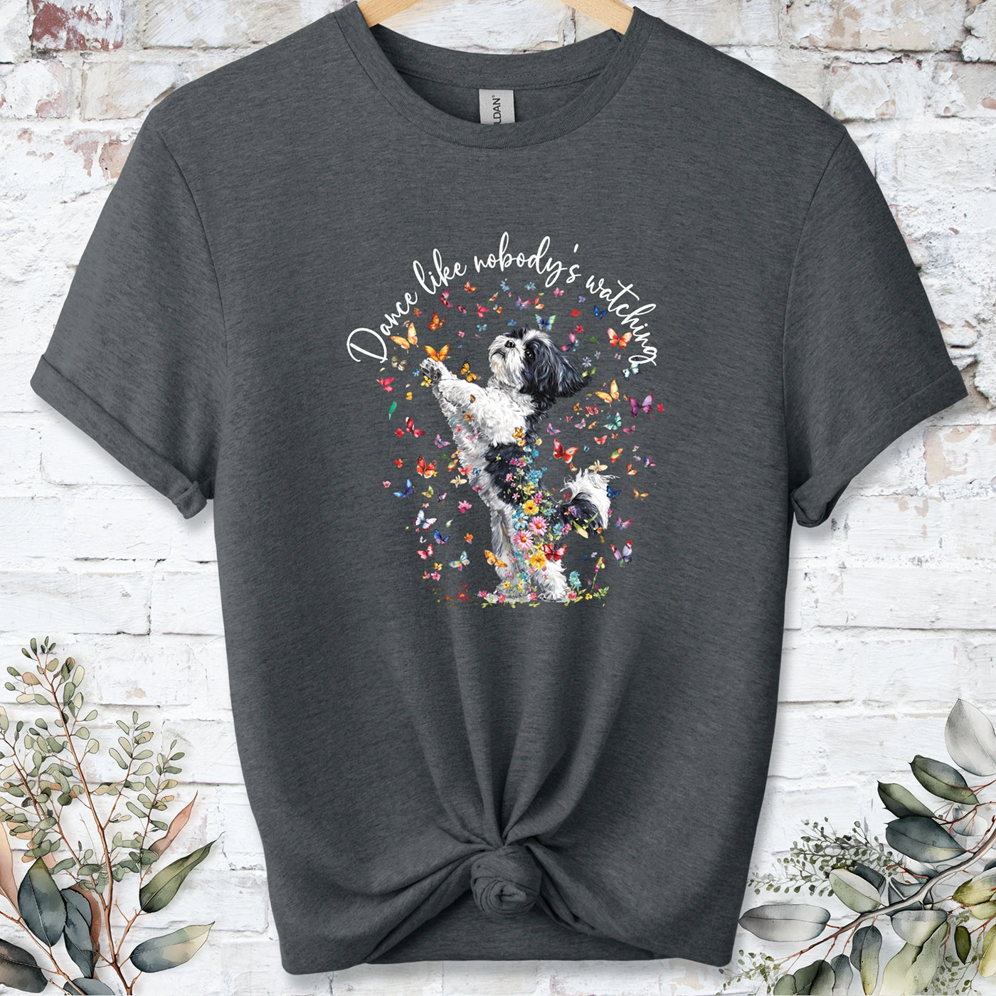 Shih Tzu #3 "Dance like nobody's watching" unisex T shirt