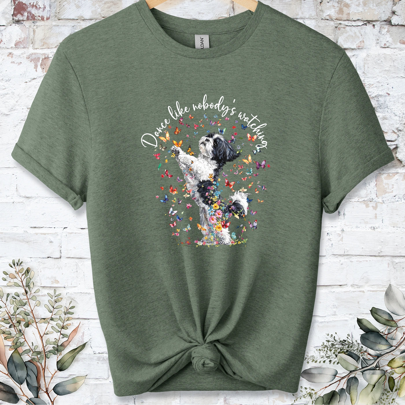 Shih Tzu #3 "Dance like nobody's watching" unisex T shirt