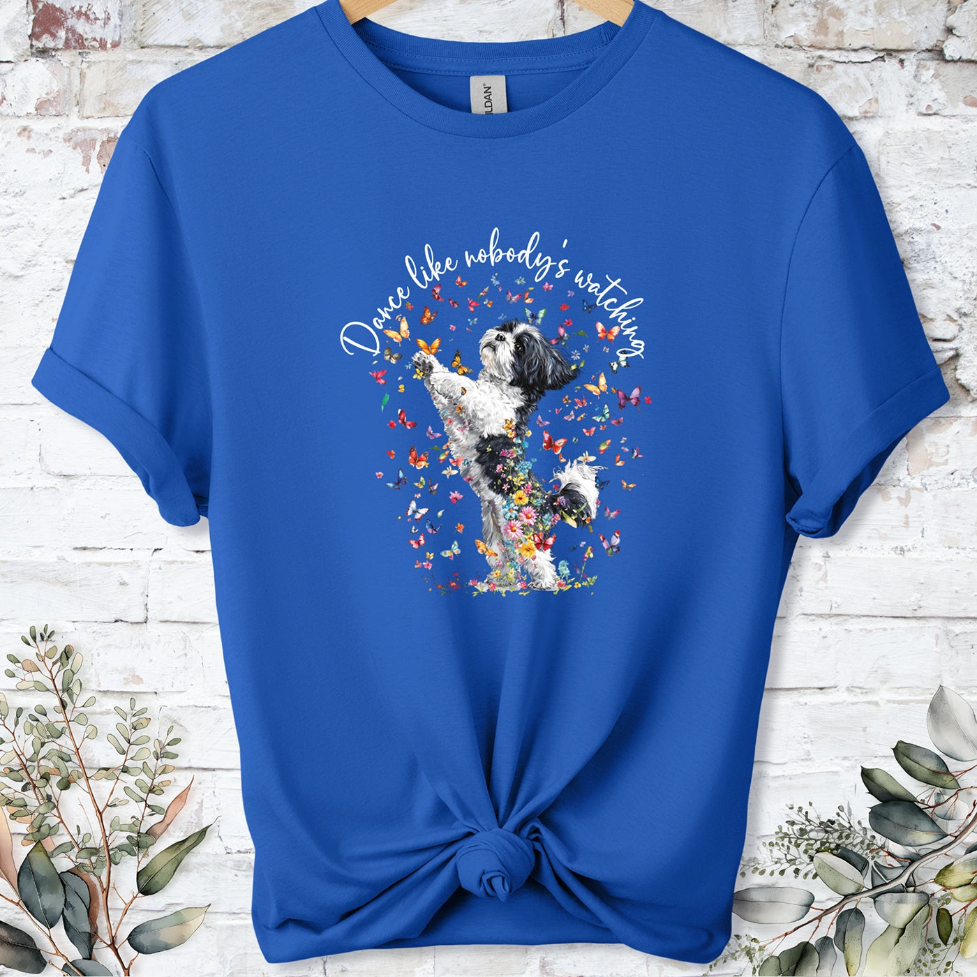 Shih Tzu #3 "Dance like nobody's watching" unisex T shirt