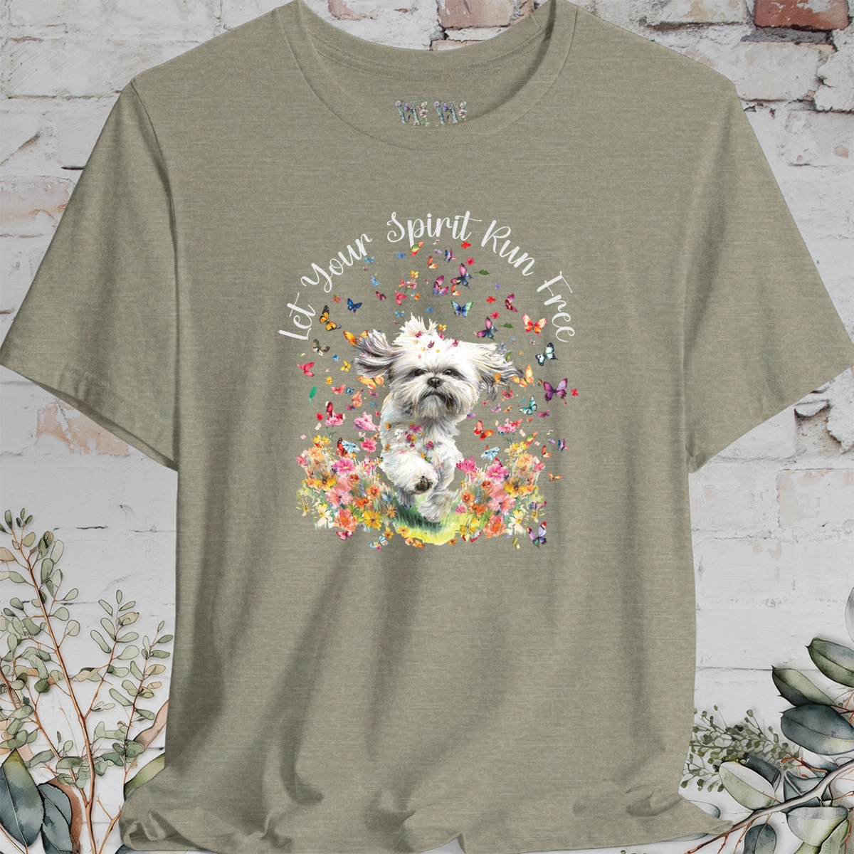 Shih Tzu #3 'Let your spirit run free' T shirt