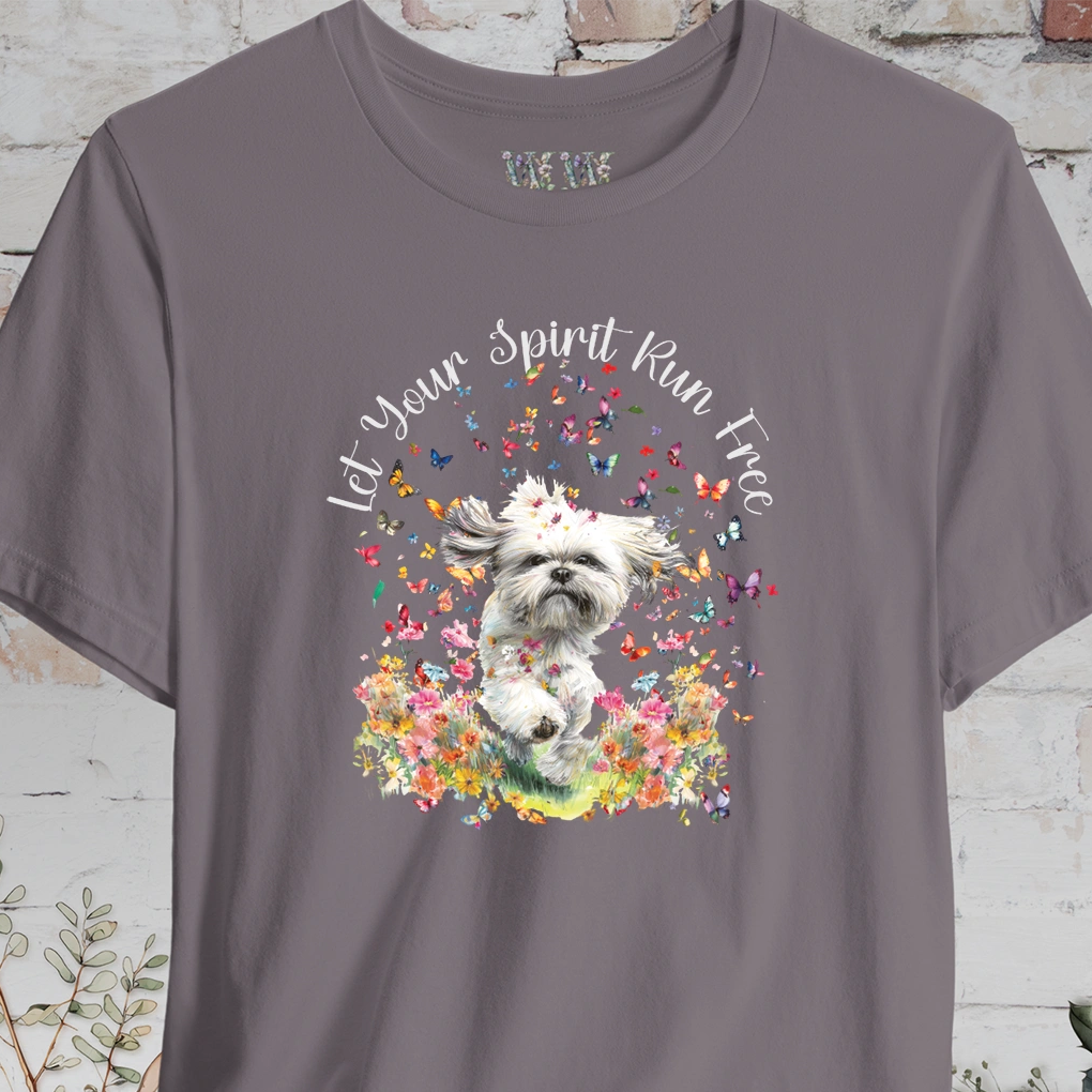 Shih Tzu #3 'Let your spirit run free' T shirt