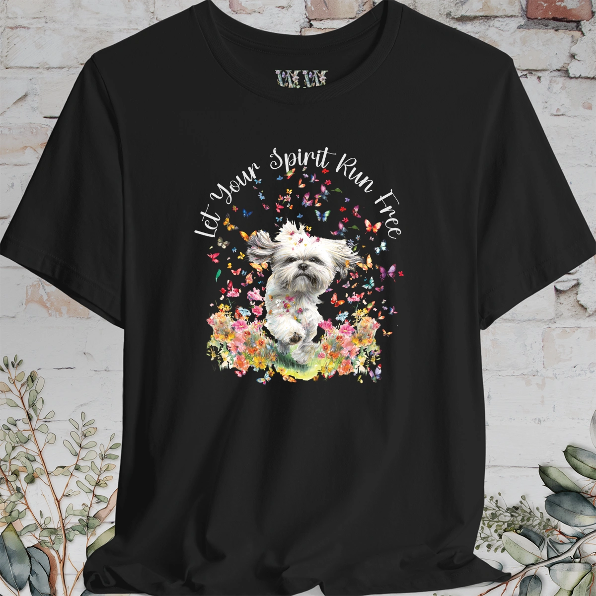 Shih Tzu #3 'Let your spirit run free' T shirt