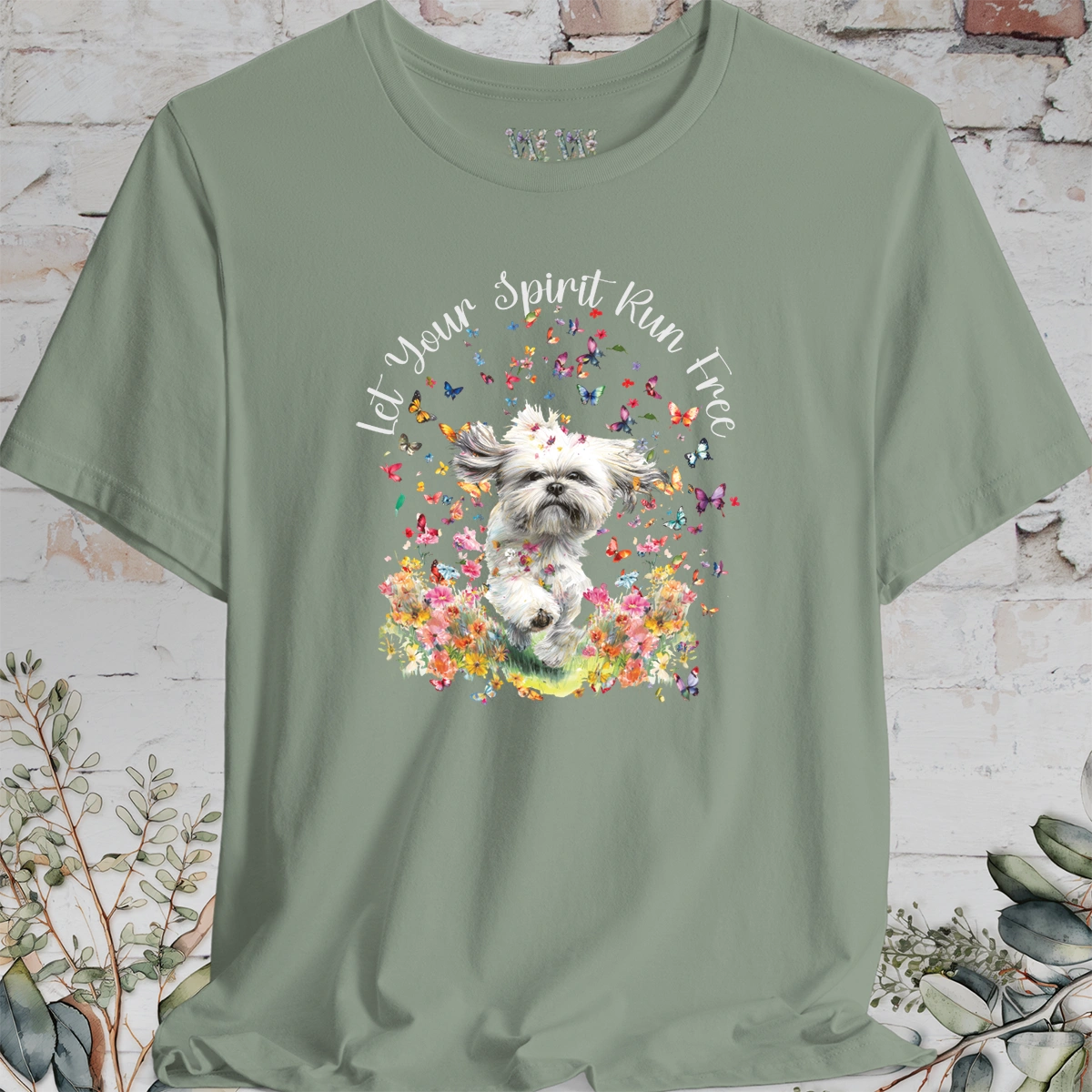 Shih Tzu #3 'Let your spirit run free' T shirt